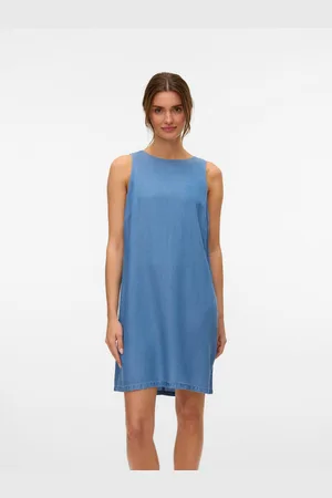 VERO MODA Maxi-jurk VMFLEUR SL SHORT TENCEL DRESS GA