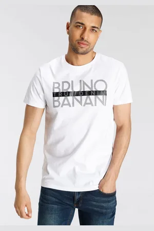 Bruno Banani T-shirt korte mouwen, smal gesneden, bedrukt, van katoen