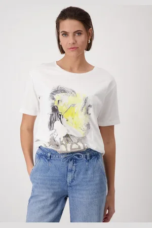 monari Shirt met ronde hals met frontprint