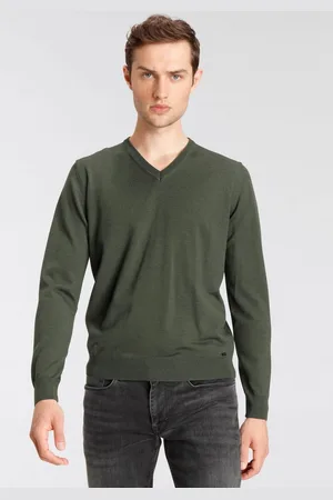 Olymp Trui met V-hals brei casual klassieke brei-pullover