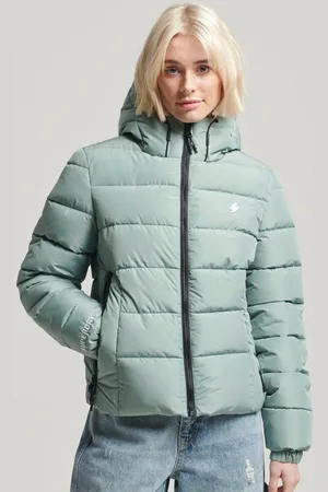 Superdry Gewatteerde jas HOODED SPIRIT SPORTS PUFFER van waterafstotend materiaal