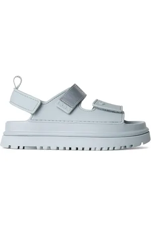 UGG Badslippers K GOLDENGLOW , zomerschoen, badschoen, plateauhak, met klittenbandsluiting