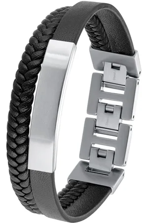 QS by s.Oliver Leren armband 2036861 uit roestvrij staal + leer