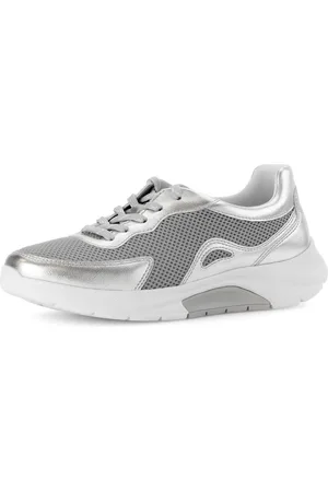 Gabor Sneakers met sleehak , vrijetijdsschoen, lage schoen, veterschoen met verwisselbaar voetbed