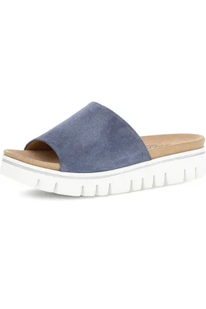 Gabor Slippers , sleehak, zomerschoen, slippers met elastiek, breedte g