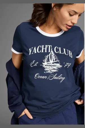 KangaROOS T-shirt met maritieme print en contrastdetails
