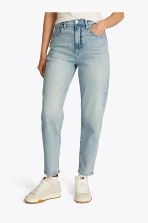 Tommy Hilfiger Mom jeans High waist - Mom-Jeans Tapered met logo-borduurwerk, in enkelvrije lengte