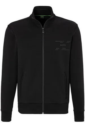 HUGO BOSS Sweatvest Skaz Tape met opstaande kraag