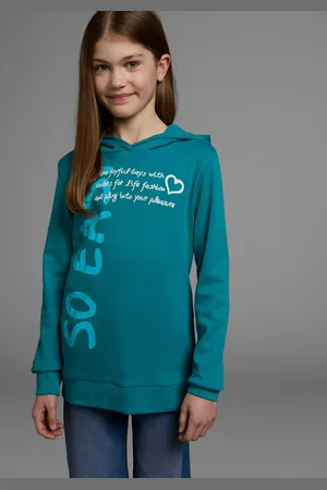 Kidsworld Capuchonshirt SO EASY - Print Lange mouwen, basic pasvorm, met modieuze prints