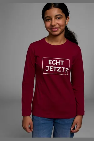 Kidsworld Shirt met lange mouwen ECHT JETZT? Lange mouwen, basic pasvorm, met frisse en dynamische opdruk