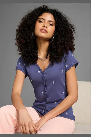KangaROOS Shirt met korte mouwen korte mouw, figuuraccentuerend, van katoen