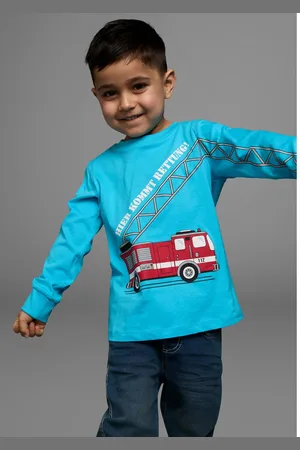 Kidsworld Shirt met lange mouwen HIER KOMMT RETTUNG Lange mouwen, basic pasvorm, frisse print
