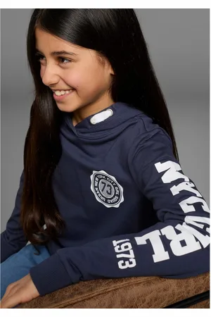 Kidsworld Hoodie Shirt met mouwprint Lange mouwen, met stijlvolle print, met capuchon, van katoen
