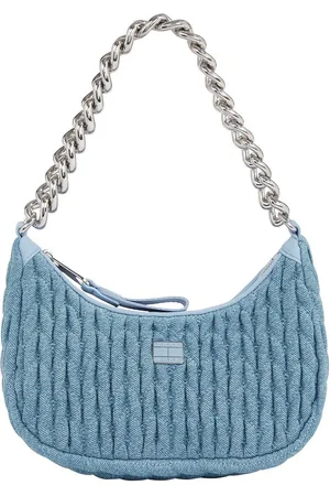 Tommy Hilfiger Schoudertas TJW ICONIC SHOULDER DENIM , dames avondtas, handtas met elegante kettinghandvat
