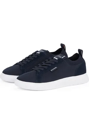 Tommy Hilfiger Plateausneakers LIGHT CUPSOLE KNIT SEASONAL , vrijetijdsschoen, lage schoen, veterschoen met logo-opdruk