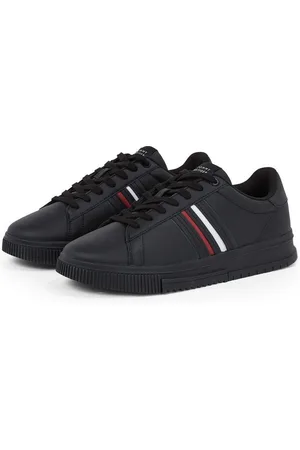 Tommy Hilfiger Plateausneakers MODERN CUPSOLE STRIPES LTH , vrijetijdsschoen, lage schoen, veterschoen met zijstrepen