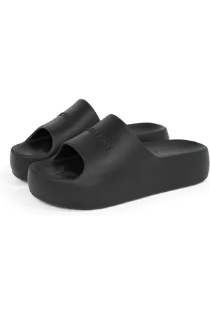 Tommy Hilfiger Slippers TJW CHUNKY POOL SLIDE ESS , plateau, zomerschoen, instapschoen, comfortabele schoen, logo-opdruk