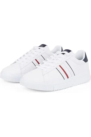 Tommy Hilfiger Plateausneakers MODERN CUPSOLE STRIPES LTH , vrijetijdsschoen, lage schoen, veterschoen met zijstrepen