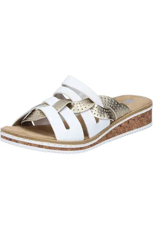 Rieker Slippers Zomerschoen, slippers, huisschoen, sleehak, met klein elastiek