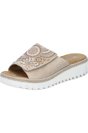 Rieker Slippers Zomerschoen, strandschoen, huisschoen met verstelbare klittenbandsluiting