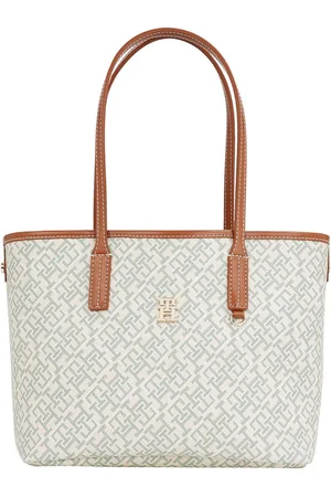 Tommy Hilfiger Draagtas TH MONOPLAY LEATHER MINI TOTE , dames handtas met uitneembare binnentas