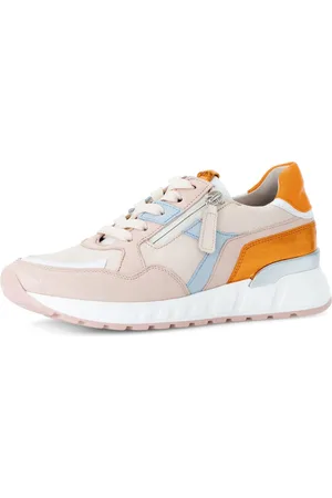 Gabor Sneakers met sleehak Davos , lage schoen, vrijetijdsschoen, veterschoen in breedte h (=zeer breed)