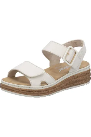 Rieker Plateausandalen Sandalette, zomerschoen, sleehaksandaal met praktische klittenbandsluitingen