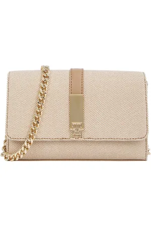 Tommy Hilfiger Schoudertas TH HERITAGE MINI CROSSVER CANVAS , avondtas, minibag met elegante kettinghandvat