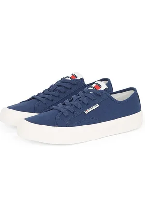 Tommy Hilfiger Plateausneakers TJM LACE UP CANVAS COLOR , vrijetijdsschoen, lage schoen, veterschoen met logo-patch op de tong