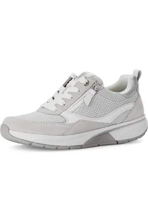 Gabor Sneakers met sleehak , vrijetijdsschoen, lage schoen, veterschoen met verwisselbaar voetbed