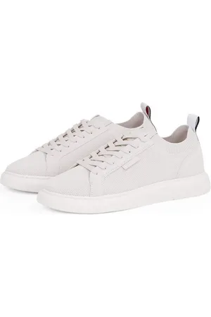 Tommy Hilfiger Plateausneakers LIGHT CUPSOLE KNIT SEASONAL , vrijetijdsschoen, lage schoen, veterschoen met logo-opdruk