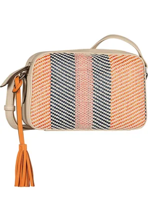 Gabor Handtas Annett in bamboe-look bezet met glad kunstleer en een franjes hanger