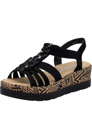 Rieker Plateausandaaltjes Zomerschoen, vakantieschoen, sandalette met decoratief sieraandeel
