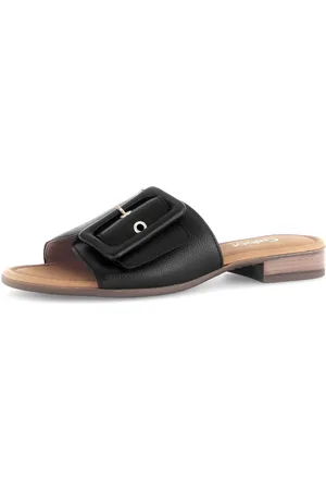 Gabor Slippers Rhodos , blokhak, zomerschoen, comfortabele schoen in breedte g (= breed)