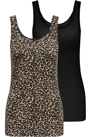 ONLY Tanktop ONLLIVE LOVE AOP S/L TANK TOP 2-PACK JRS (set, 2-delig)