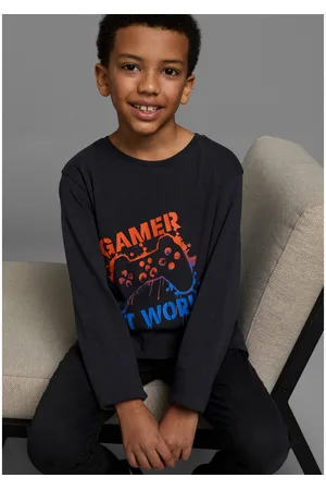 Kidsworld Shirt met lange mouwen GAMER AT WORK lange mouwen, van katoen, van jersey stof