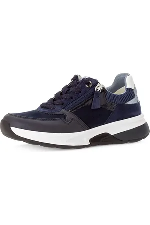 Gabor Sneakers met sleehak , vrijetijdsschoen, lage schoen, veterschoen met gevoerde schacht