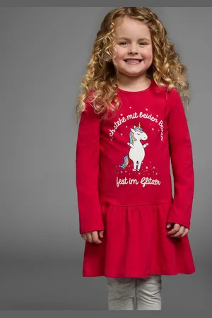 Kidsworld Jerseyjurk Eenhoorn feestelijke gelegenheden, knie-vrije lengte, van katoenmix