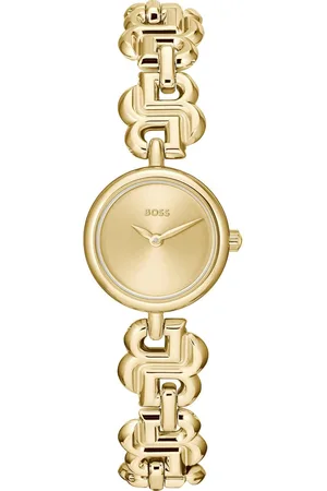 HUGO BOSS Kwartshorloge DOUBLE B DRESSY Horloge, dameshorloge, stalen band, analoog