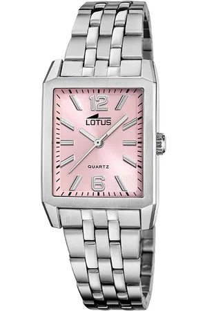 Lotus Kwartshorloge Square Horloge, dameshorloge, stalen band, analoog