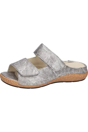 Waldläufer Slippers K-Heliett sleehak, zomerschoen, slippers, klittenband, k-breedte