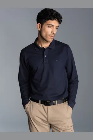 Trigema Poloshirt lange mouw poloshirt met mouwboorden (1-delig)