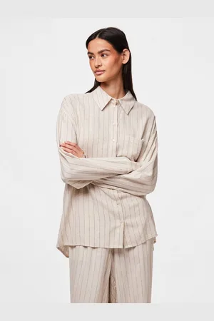 Pieces® Overhemdblouse PCPIA LS LOOSE SHIRT WVN NOOS