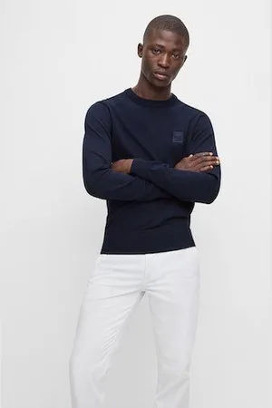 HUGO BOSS Gebreide trui Kanovano met een ronde hals