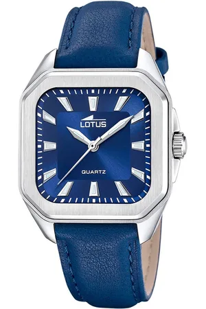Lotus Kwartshorloge Square Horloge, dameshorloge, leren band, analoog