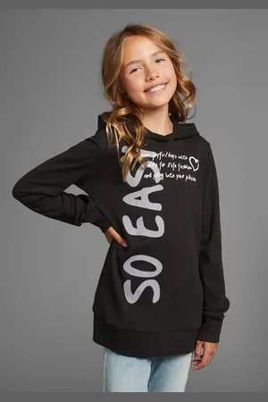 Kidsworld Capuchonshirt SO EASY - Print Lange mouwen, basic pasvorm, met modieuze prints