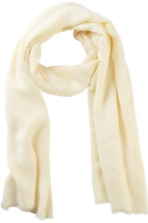 Laura Scott Sjaal Sjaal-doek met fijne franjes - nieuwe kleur champagne