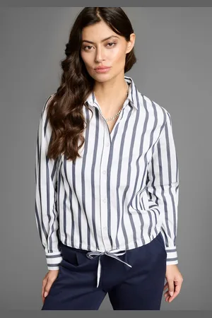 Laura Scott Overhemdblouse in verkorte vorm met bindband