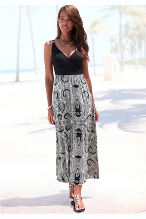 Lascana Maxi-jurk met paisleydruk, lichte zomerjurk, jersey-jurk