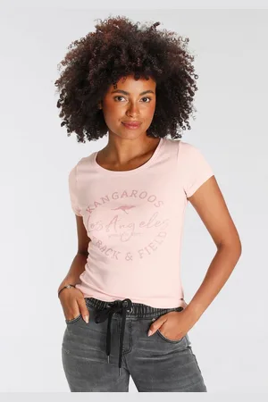 KangaROOS Shirt met print zeer figuurvolgende snit, print, ronde hals